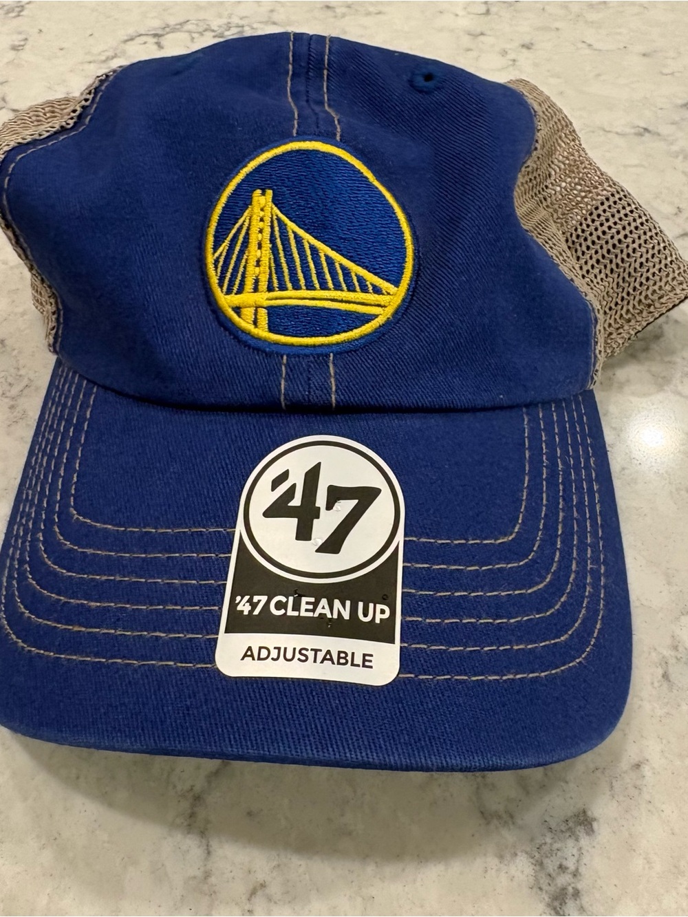 Golden State Warriors 47 Brand NBA Clean Up Trucker Hat